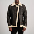 Francis B-3 Dark Brown Leather Bomber Jacket