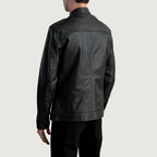 Zen Black Leather Biker Jacket